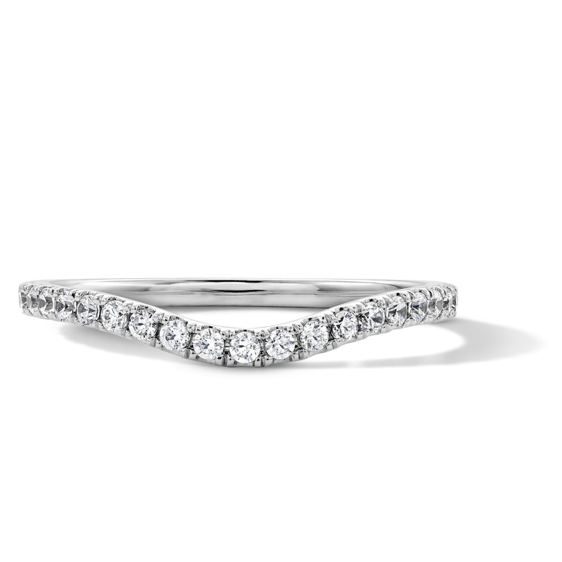 Main Image 1 of 1/3 CT. T.W. Certified Lab-Grown Diamond Contour Band in Platinum (D/IF)
