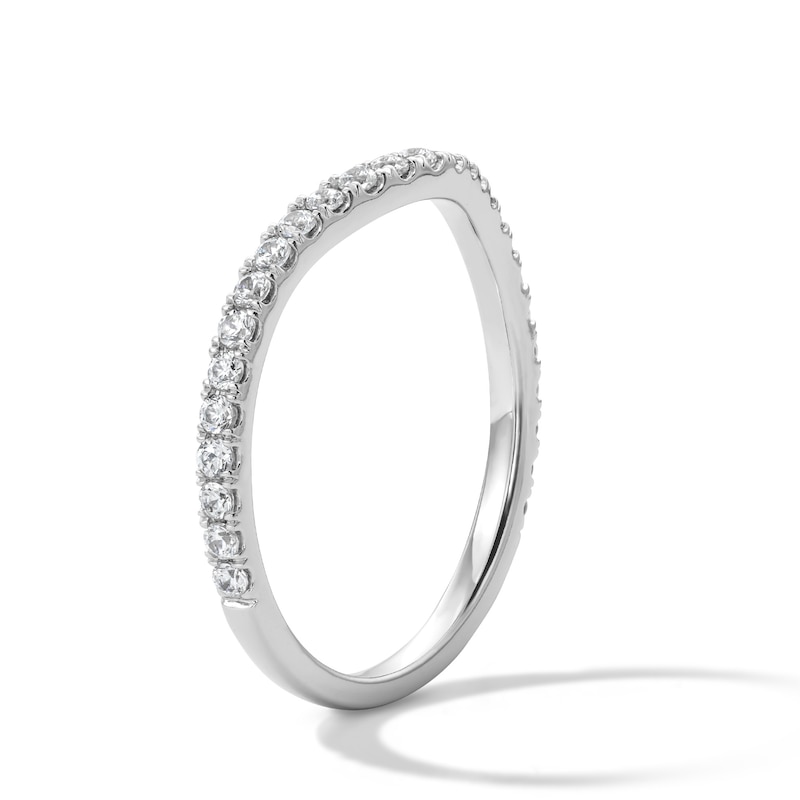 Main Image 3 of 1/3 CT. T.W. Certified Lab-Grown Diamond Contour Band in Platinum (D/IF)