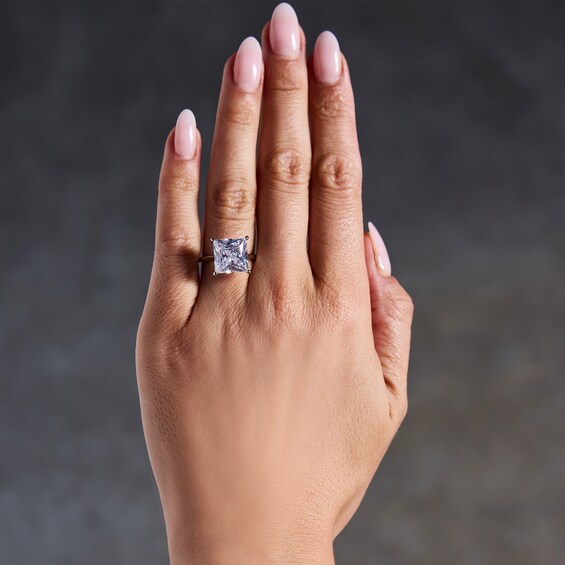 7 CT. T.w. Princess-Cut Certified Lab-Grown Solitaire Diamond Engagement Ring in 14K White Gold (F/Vs2)