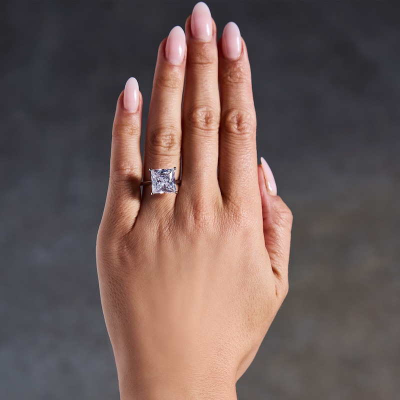 Main Image 2 of 7 CT. T.W. Princess-Cut Certified Lab-Grown Solitaire Diamond Engagement Ring in 14K White Gold (F/VS2)