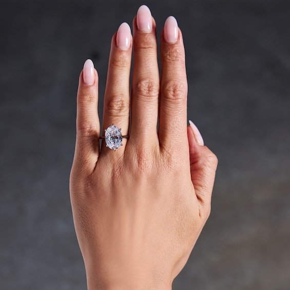 7 CT. T.w. Oval Certified Lab-Grown Diamond Solitaire Engagement Ring in 14K White Gold (F/Vs2)