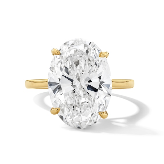 8 CT. T.w. Oval Certified Lab-Grown Diamond Solitaire Engagement Ring in 14K Gold (F/Vs2)