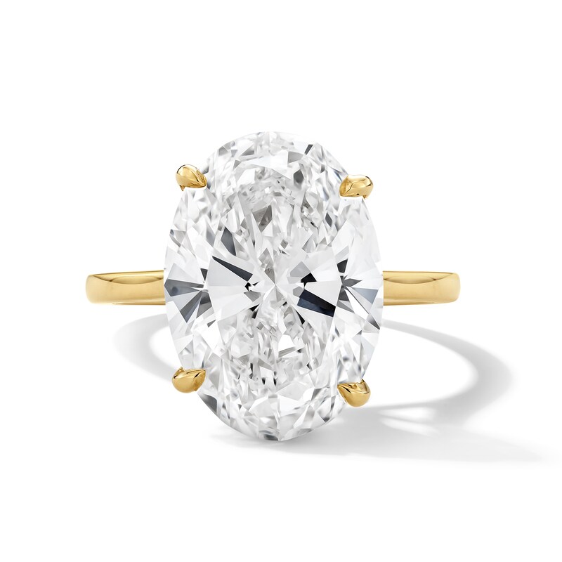 Main Image 1 of 8 CT. T.W. Oval Certified Lab-Grown Diamond Solitaire Engagement Ring in 14K Gold (F/VS2)