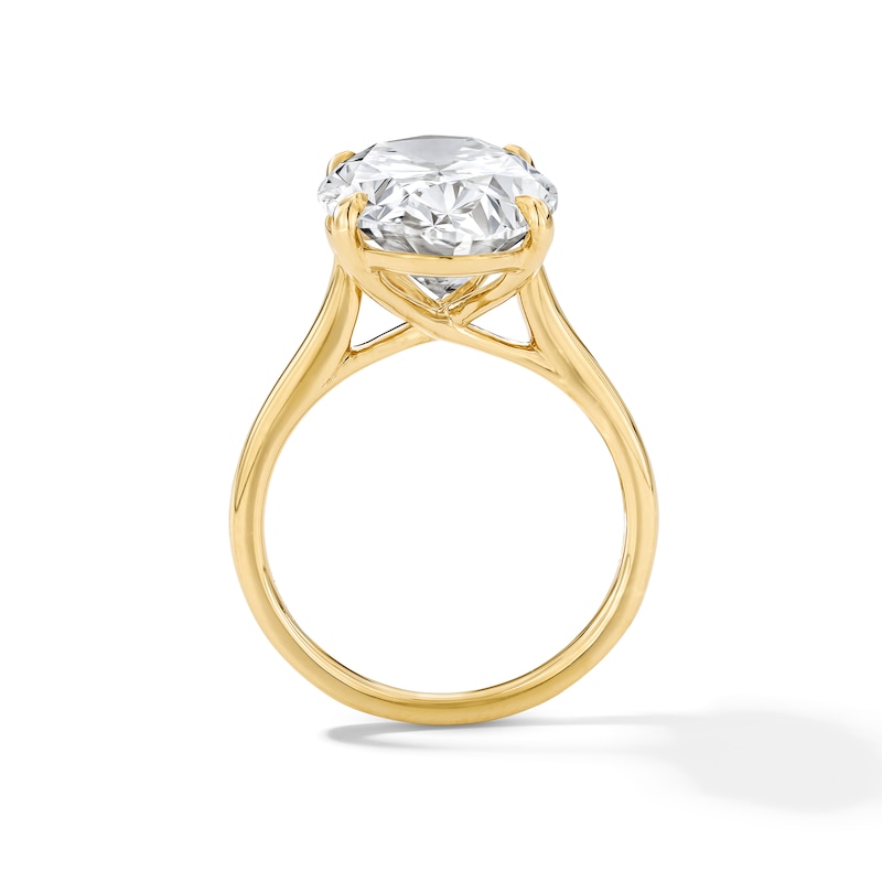 Main Image 3 of 8 CT. T.W. Oval Certified Lab-Grown Diamond Solitaire Engagement Ring in 14K Gold (F/VS2)