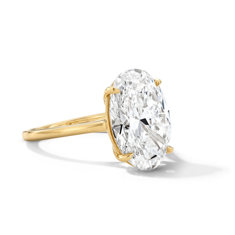 Main Image 4 of 8 CT. T.W. Oval Certified Lab-Grown Diamond Solitaire Engagement Ring in 14K Gold (F/VS2)