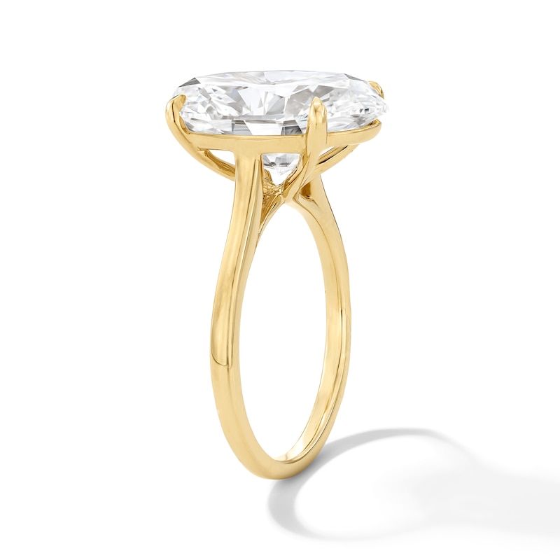 Main Image 5 of 8 CT. T.W. Oval Certified Lab-Grown Diamond Solitaire Engagement Ring in 14K Gold (F/VS2)