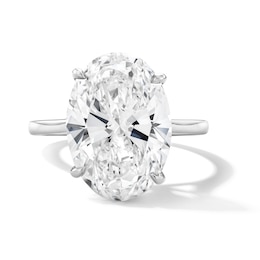 8 CT. T.W. Oval Certified Lab-Grown Diamond Solitaire Engagement Ring in 14K White Gold (F/VS2)