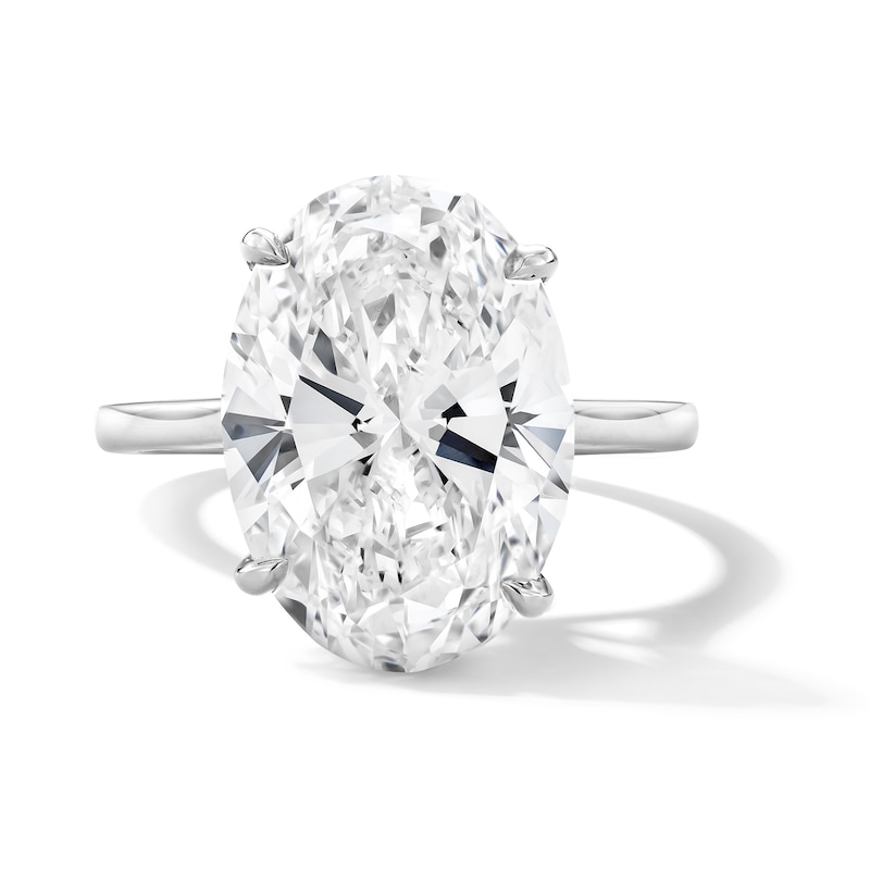 Main Image 1 of 8 CT. T.W. Oval Certified Lab-Grown Diamond Solitaire Engagement Ring in 14K White Gold (F/VS2)