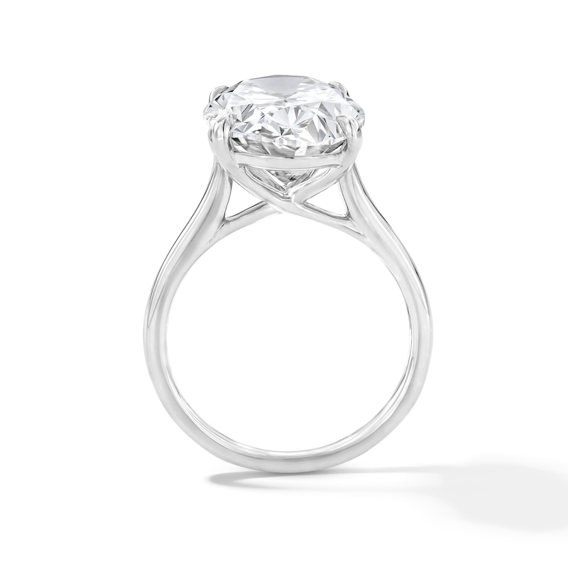 Main Image 3 of 8 CT. T.W. Oval Certified Lab-Grown Diamond Solitaire Engagement Ring in 14K White Gold (F/VS2)