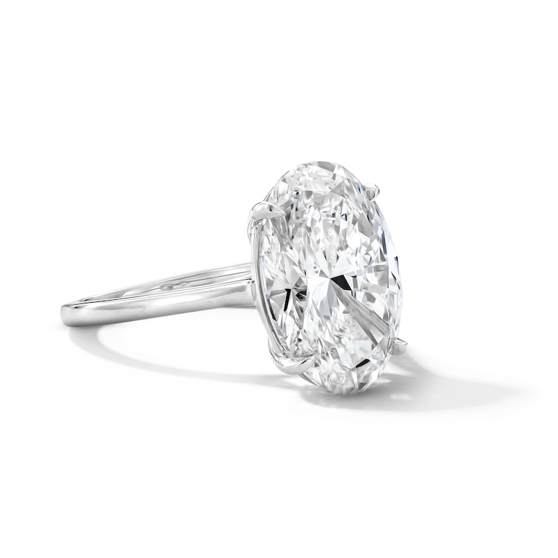 Main Image 4 of 8 CT. T.W. Oval Certified Lab-Grown Diamond Solitaire Engagement Ring in 14K White Gold (F/VS2)
