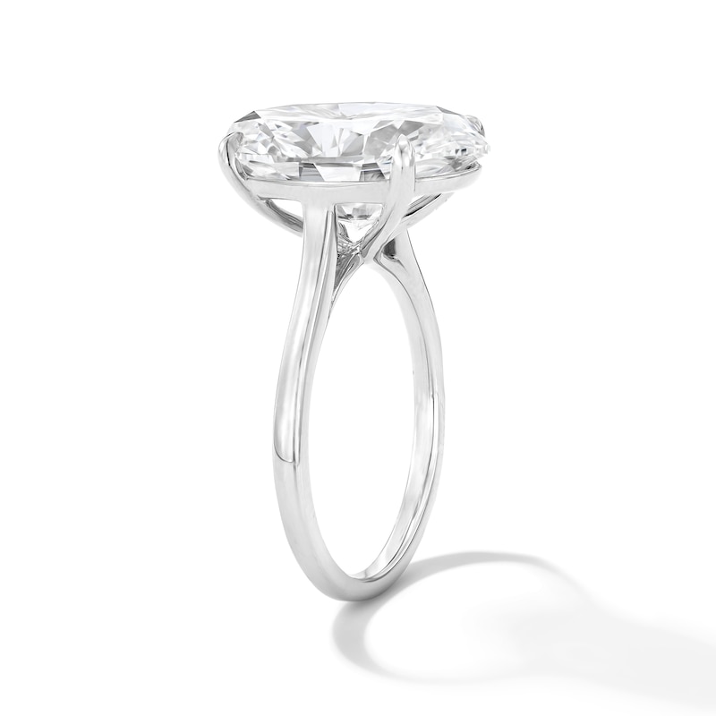 Main Image 5 of 8 CT. T.W. Oval Certified Lab-Grown Diamond Solitaire Engagement Ring in 14K White Gold (F/VS2)