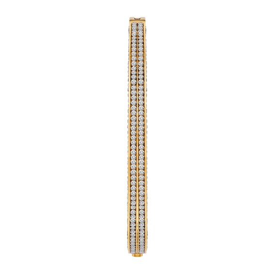 Ladies' Citizen Eco-Drive® Petite Palidoro Gold-Tone IP Watch with MOP Dial and Crystal Bracelet (Model: Eg7112-59Y)