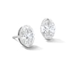 Thumbnail Image 1 of 2 CT. T.W. Oval Certified Lab-Grown Diamond Solitaire Stud Earrings in 10K White Gold (F/VS2)