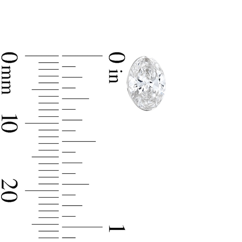 Main Image 3 of 2 CT. T.W. Oval Certified Lab-Grown Diamond Solitaire Stud Earrings in 10K White Gold (F/VS2)