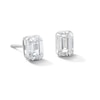Thumbnail Image 1 of 2 CT. T.W. Emerald-Cut Lab-Grown Diamond Solitaire Stud Earrings in 10K White Gold (F/VS2)