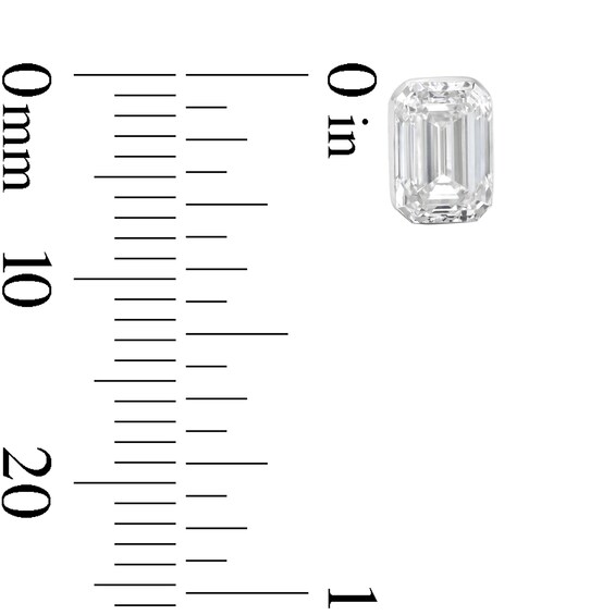 2 CT. T.w. Emerald-Cut Lab-Grown Diamond Solitaire Stud Earrings in 10K White Gold (F/Vs2)