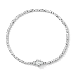 1-3/4 CT. T.W. Emerald-Cut Lab-Grown Diamond Art-Deco Tennis Bracelet in 10K White Gold (F/VS2)