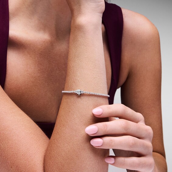 1-3/4 CT. T.w. Emerald-Cut Lab-Grown Diamond Art-Deco Tennis Bracelet in 10K White Gold (F/Vs2)