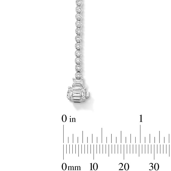 1-3/4 CT. T.w. Emerald-Cut Lab-Grown Diamond Art-Deco Tennis Bracelet in 10K White Gold (F/Vs2)