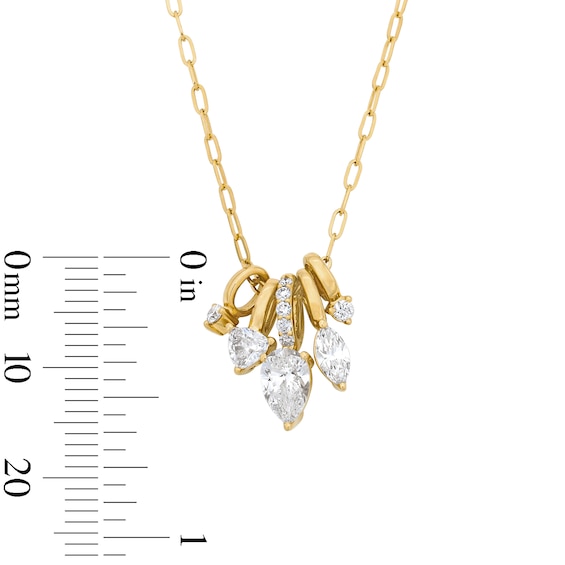 1 CT. T.w. Multi-Shape Lab-Grown Diamond Pendant in 10K Gold (F/Vs2)