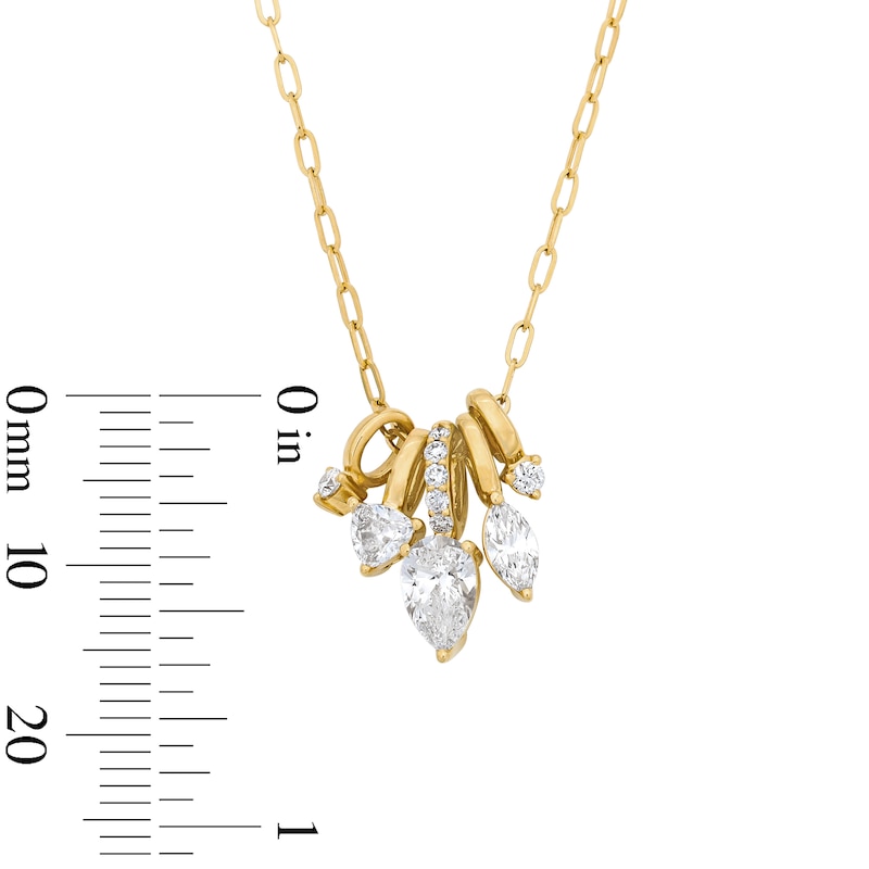 Main Image 3 of 1 CT. T.W. Multi-Shape Lab-Grown Diamond Pendant in 10K Gold (F/VS2)