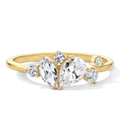 3/4 CT. T.W. Multi-Shape Certified Lab-Grown Diamond Scatter Ring in 10K Gold (F/VS2)