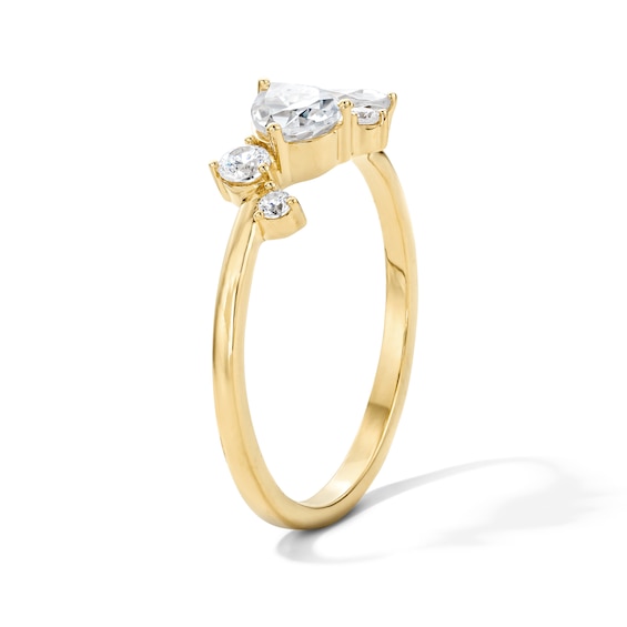 3/4 CT. T.w. Multi-Shape Lab-Grown Diamond Scatter Ring in 10K Gold (F/Vs2)