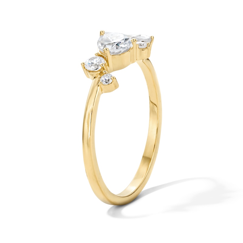 Main Image 2 of 3/4 CT. T.W. Multi-Shape Certified Lab-Grown Diamond Scatter Ring in 10K Gold (F/VS2)