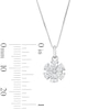Thumbnail Image 2 of 5/8 CT. T.W. Pear-Shaped Certified Lab-Grown Diamond Flower Pendant in 10K White Gold (F/VS2)