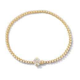 1-1/3 CT. T.W. Certified Lab-Grown Diamond Flower Clasp Line Bracelet in 10K Gold (F/VS2)