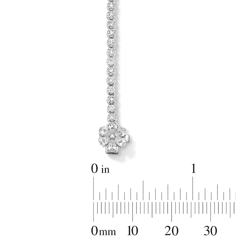 Main Image 3 of 1-1/3 CT. T.W. Certified Lab-Grown Diamond Flower Clasp Line Bracelet in 10K White Gold (F/VS2)