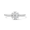 Thumbnail Image 1 of 1/3 CT. T.W. Pear-Shaped Certified Lab-Grown Diamond Flower Ring in 10K White Gold (F/VS2)