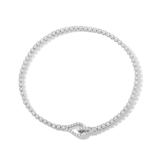 1 CT. T.W. Lab-Grown Diamond Loop Clasp Tennis Bracelet in 10K White Gold (F/VS2)