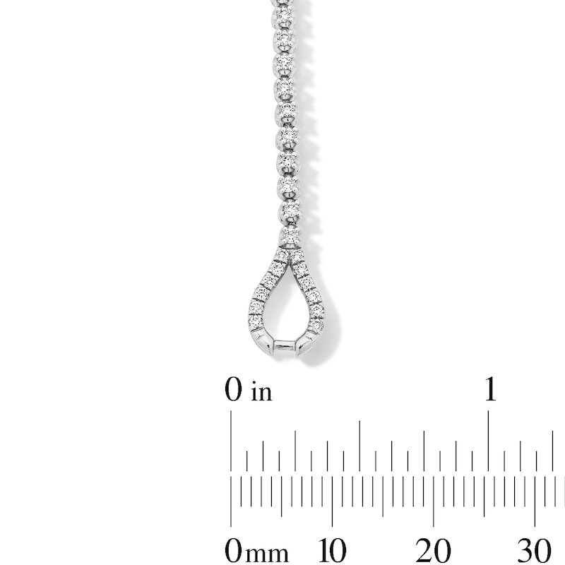 Main Image 3 of 1 CT. T.W. Certified Lab-Grown Diamond Looping Clasp Line Bracelet in 10K White Gold (F/VS2)