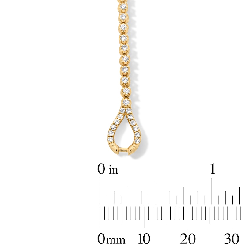 Main Image 3 of 1 CT. T.W. Certified Lab-Grown Diamond Looping Clasp Line Bracelet in 10K Gold (F/VS2)