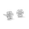 Thumbnail Image 1 of 5/8 CT. T.W. Pear-Shaped Certified Lab-Grown Diamond Flower Stud Earrings in 10K White Gold (F/VS2)