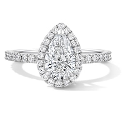 1-1/2 CT. T.W. Pear-Shaped Certified Lab-Grown Diamond Frame Engagement Ring in Platinum (D/IF)