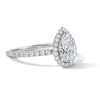 Thumbnail Image 3 of 1-1/2 CT. T.W. Pear-Shaped Certified Lab-Grown Diamond Frame Engagement Ring in Platinum (D/IF)
