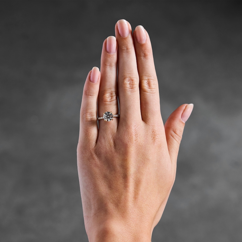 Main Image 2 of 2-1/2 CT. T.W. Certified Lab-Grown Diamond Hidden Frame Engagement Ring in 18K Gold (D/IF)