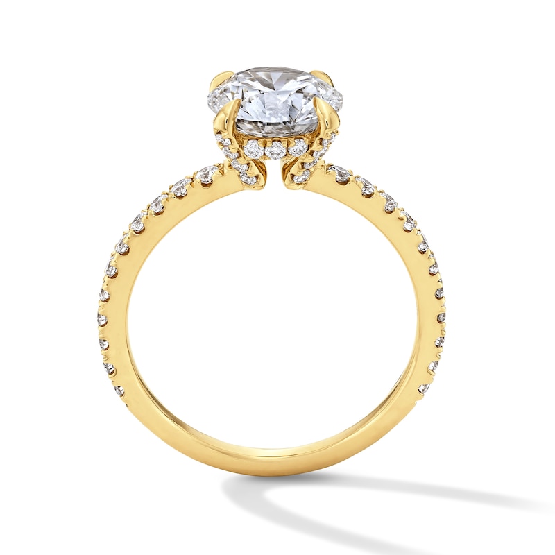 Main Image 3 of 2-1/2 CT. T.W. Certified Lab-Grown Diamond Hidden Frame Engagement Ring in 18K Gold (D/IF)