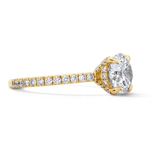2-1/2 CT. T.w. Certified Lab-Grown Diamond Hidden Frame Engagement Ring in 18K Gold (D/If)