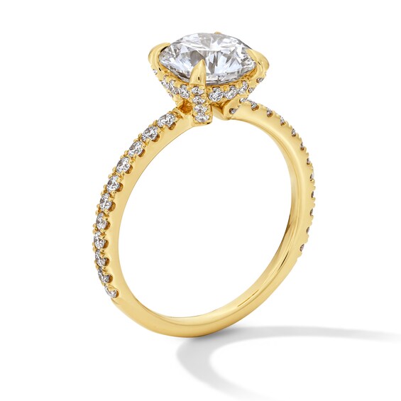 2-1/2 CT. T.w. Certified Lab-Grown Diamond Hidden Frame Engagement Ring in 18K Gold (D/If)