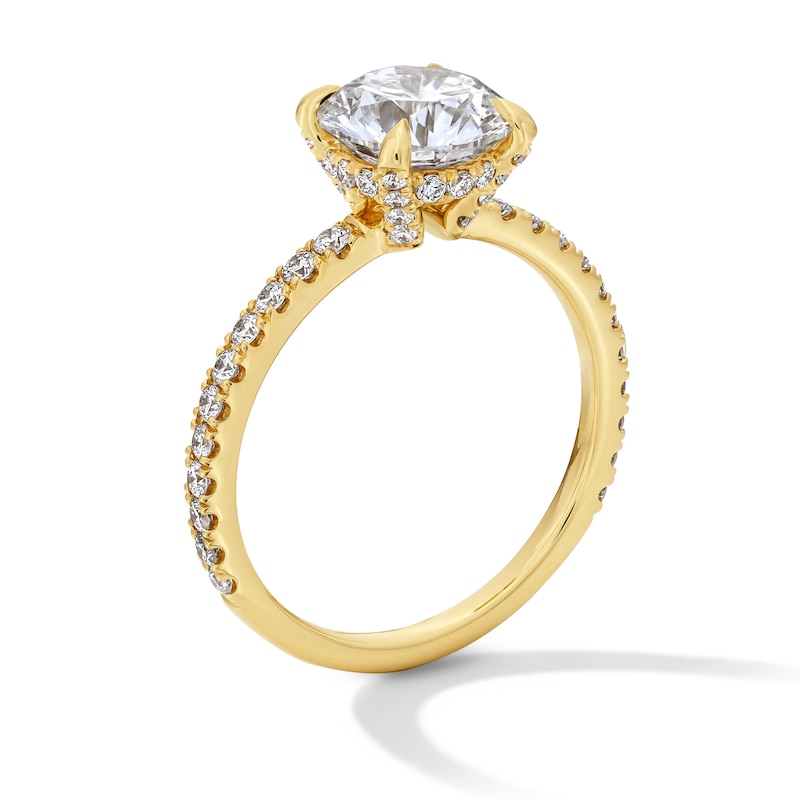 Main Image 5 of 2-1/2 CT. T.W. Certified Lab-Grown Diamond Hidden Frame Engagement Ring in 18K Gold (D/IF)