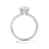 Thumbnail Image 2 of 3-1/2 CT. T.W. Oval Certified Lab-Grown Diamond Hidden Frame Engagement Ring in Platinum (D/IF)