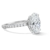 Thumbnail Image 3 of 3-1/2 CT. T.W. Oval Certified Lab-Grown Diamond Hidden Frame Engagement Ring in Platinum (D/IF)