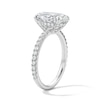 Thumbnail Image 4 of 3-1/2 CT. T.W. Oval Certified Lab-Grown Diamond Hidden Frame Engagement Ring in Platinum (D/IF)
