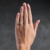 Thumbnail Image 2 of 1-1/2 CT. T.W. Oval Certified Lab-Grown Diamond Frame Engagement Ring in 18K Gold (D/IF)