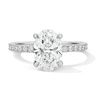 Thumbnail Image 1 of 2-1/2 CT. T.W. Oval Certified Lab-Grown Diamond Hidden Frame Engagement Ring in Platinum (D/IF)
