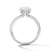 Thumbnail Image 2 of 2-1/2 CT. T.W. Oval Certified Lab-Grown Diamond Hidden Frame Engagement Ring in Platinum (D/IF)