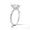 Thumbnail Image 4 of 2-1/2 CT. T.W. Oval Certified Lab-Grown Diamond Hidden Frame Engagement Ring in Platinum (D/IF)